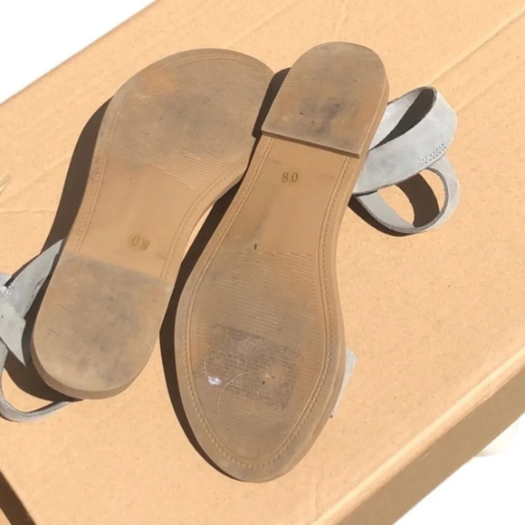 Steve Madden Women's Gray Open Toe Buckle Strap Daelyn Dress Sandals Size 8 - Picture 6 of 12